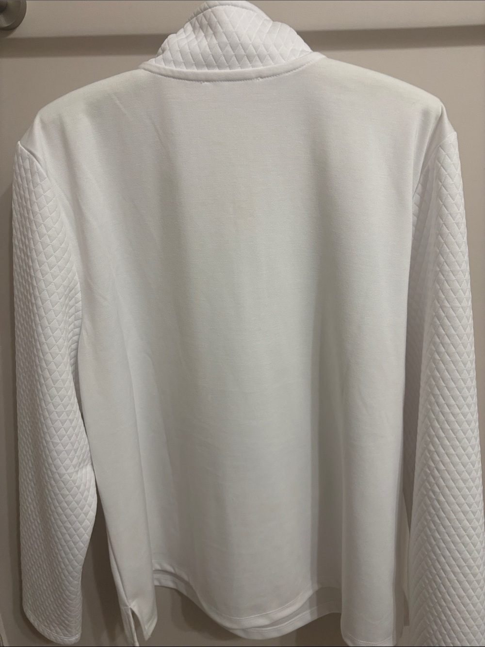 Talbots White Quilted Button-Placket Pullover NWT - Picture 6 of 8